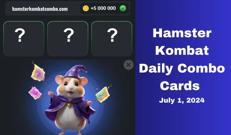 Hamster Kombat Daily Combo Cards Today July 1, 2024