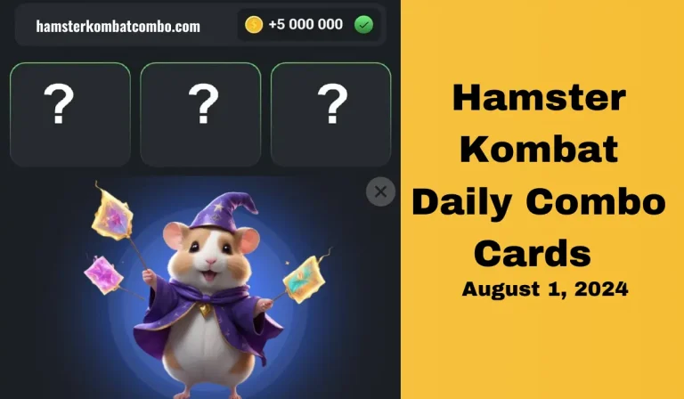 Hamster Kombat Daily Combo Cards Today (August 1, 2024)