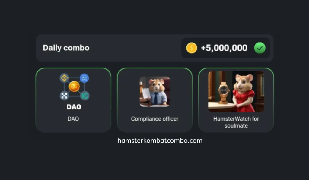 Hamster Kombat Daily Combo Cards July 21, 2024